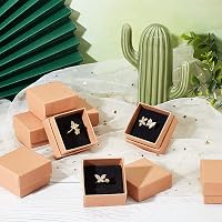 NBEADS 24 bucăți cutii de bijuterii din carton kraft maro, cutii de cadou 5 x 5 x 3 cm pentru aniversare, nuntă, zi de naștere 6