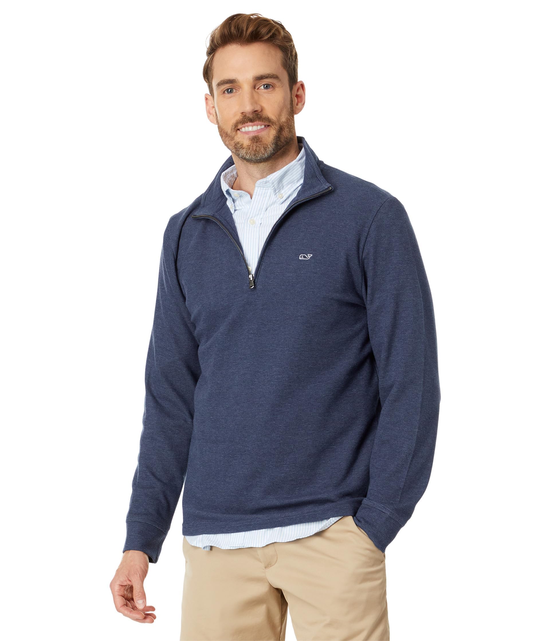 Sweater Fermeture éclair Quart d'eau salée homme bleu marine taille S - 4