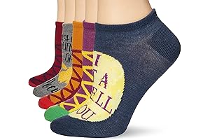 Hocus Pocus Pack of 5 No Show Socks for Women: Enchanting Accessory for Cozy Days