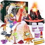 UNGLINGA Erupting Volcano Science Kit for Kids Chemistry Set Gifts | Gemstone Dinosaur Dig Volcano, Snow Eruption Volcano, STEM Activities, Educational Scientist Toys, for Boys Girls