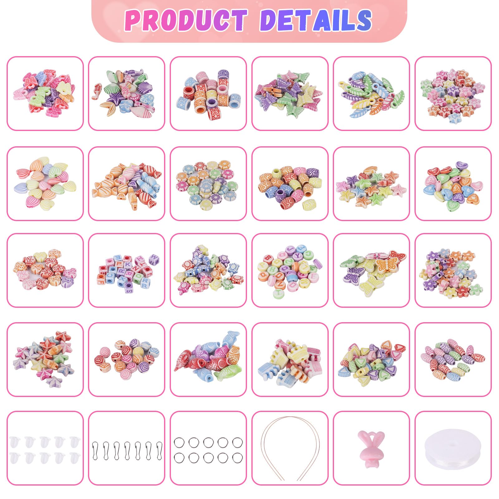 Plliocse Beads Bracelet Making Kits for Girls Friendship Jewellery Bracelet Making Kit - Image 2