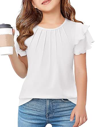 Large BETTE BOUTIK Woens Suer Tops Pleated Crewneck Corded Short