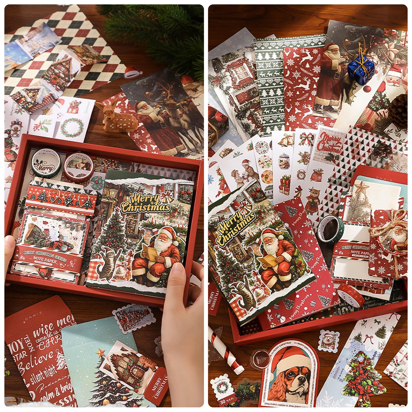 OFFIGIFT Christmas Scrapbooking Supplies Kit: New Year Festival Scrapbook Kit - Image 2