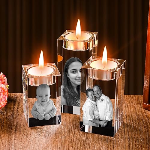 Miniatura 2 de Marco de cristal grabado con fotos personalizadas, regalos únicos para bodas, compromisos, aniversarios, regalos especializados para momentos