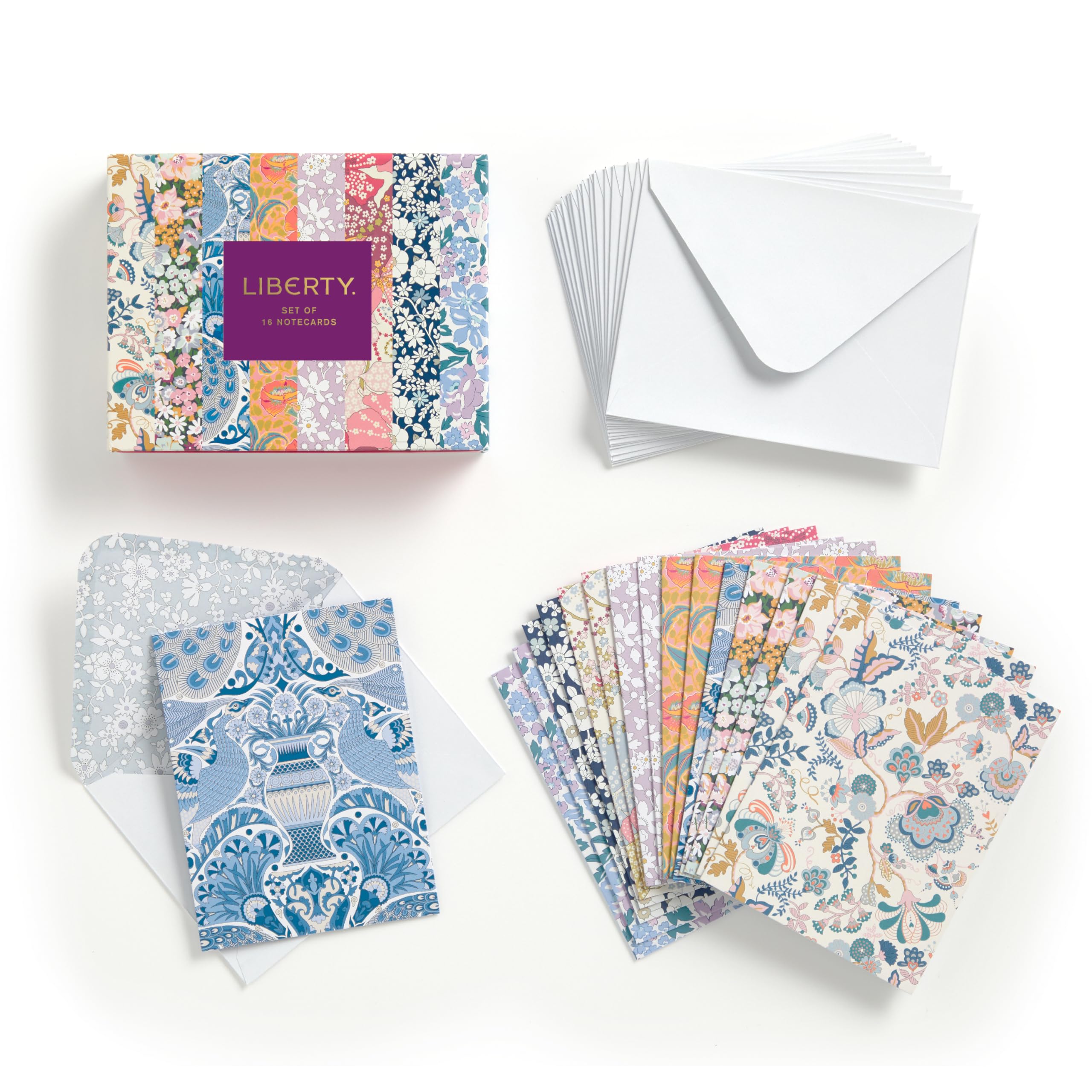 Galison Liberty London – Floral Greeting Assortment Notecard Set Perfect for Any Occasion