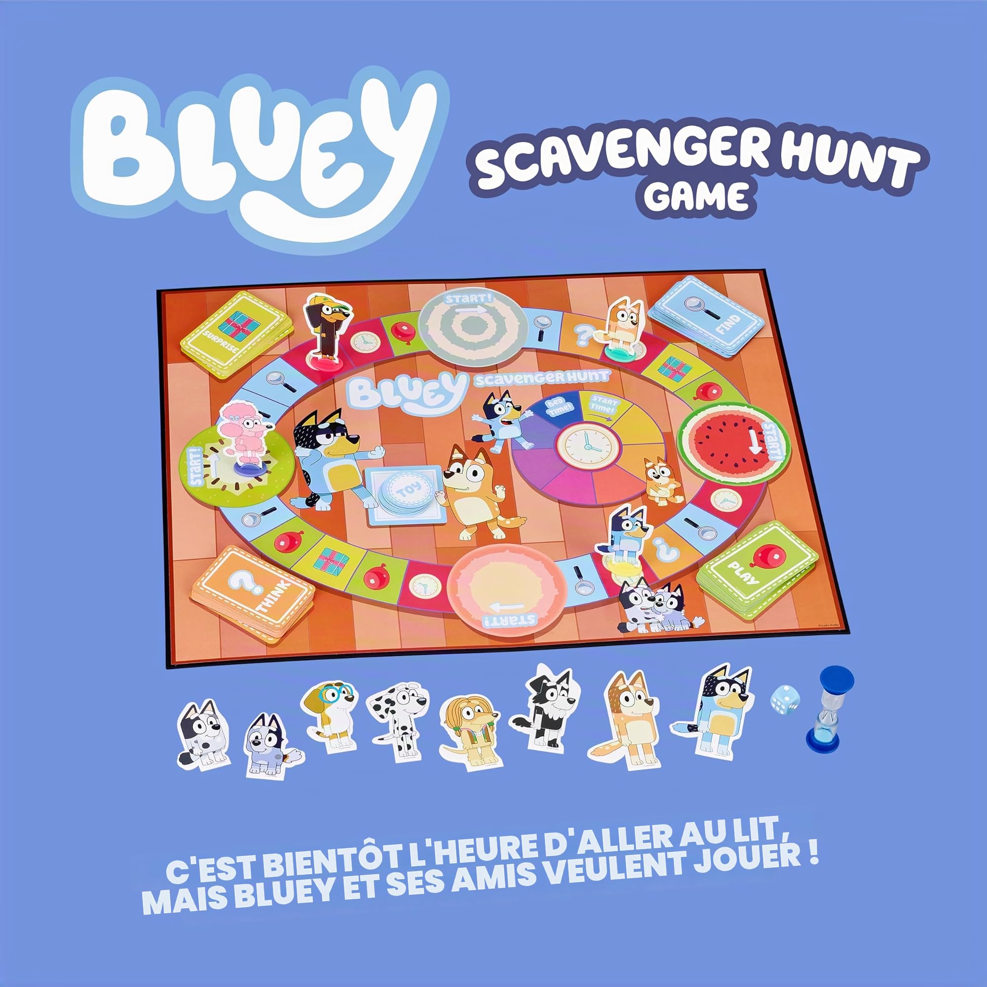Bluey Scavenger Hunt Jeu de société Officiel pour 2 à 4 Joueurs
