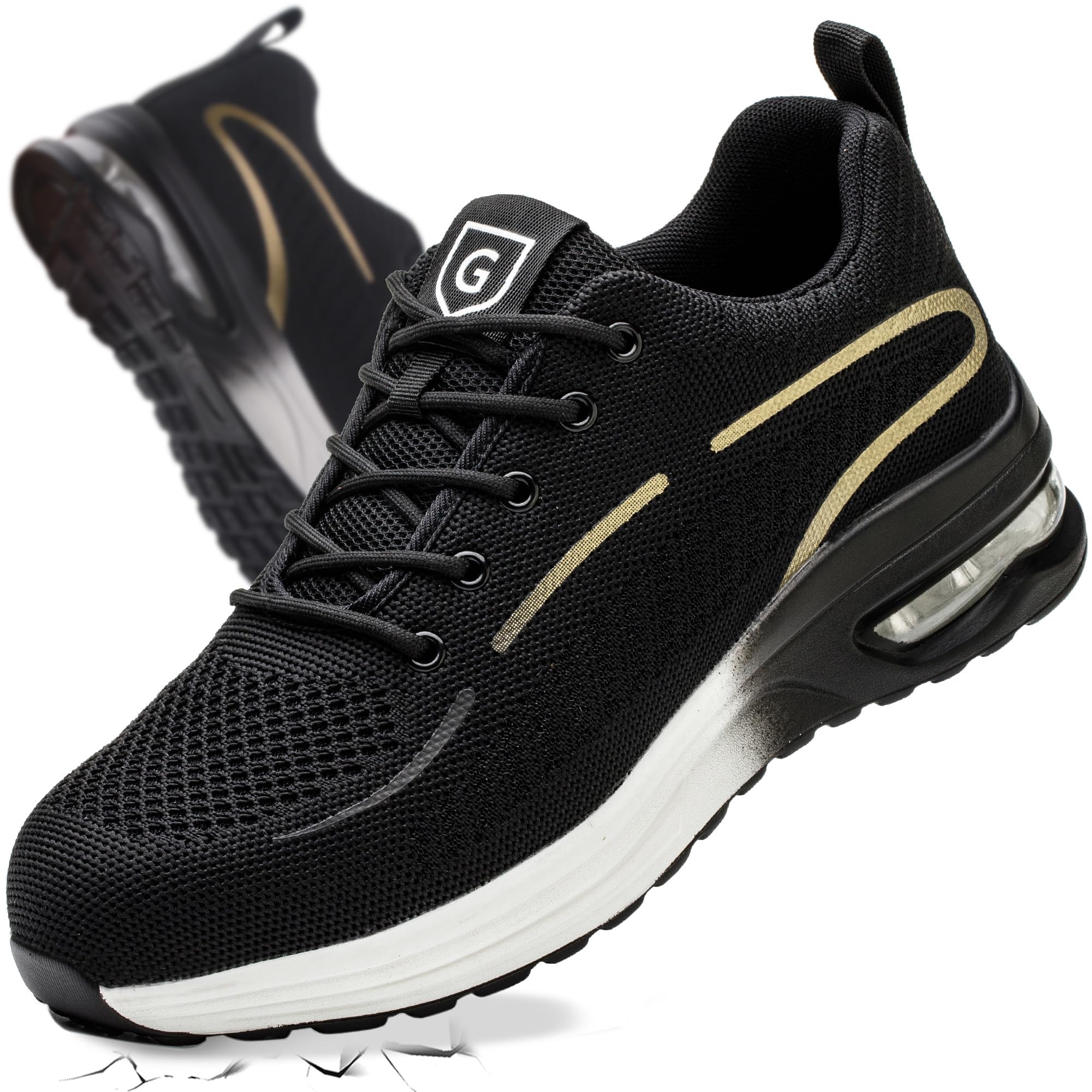 Scarpe Antinfortunistiche Uomo Scarpe da Lavoro Donna Leggere Traspiranti Sneakers con Punta in Acciaio Antiscivolo Sportive Sicurezza Scarpe