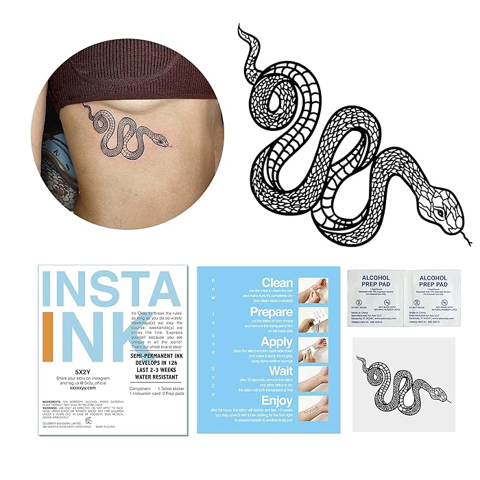 Buy 5X2Y Tattoo Tech, Long Lasting Temporary Tattoos, Last 12 Weeks
