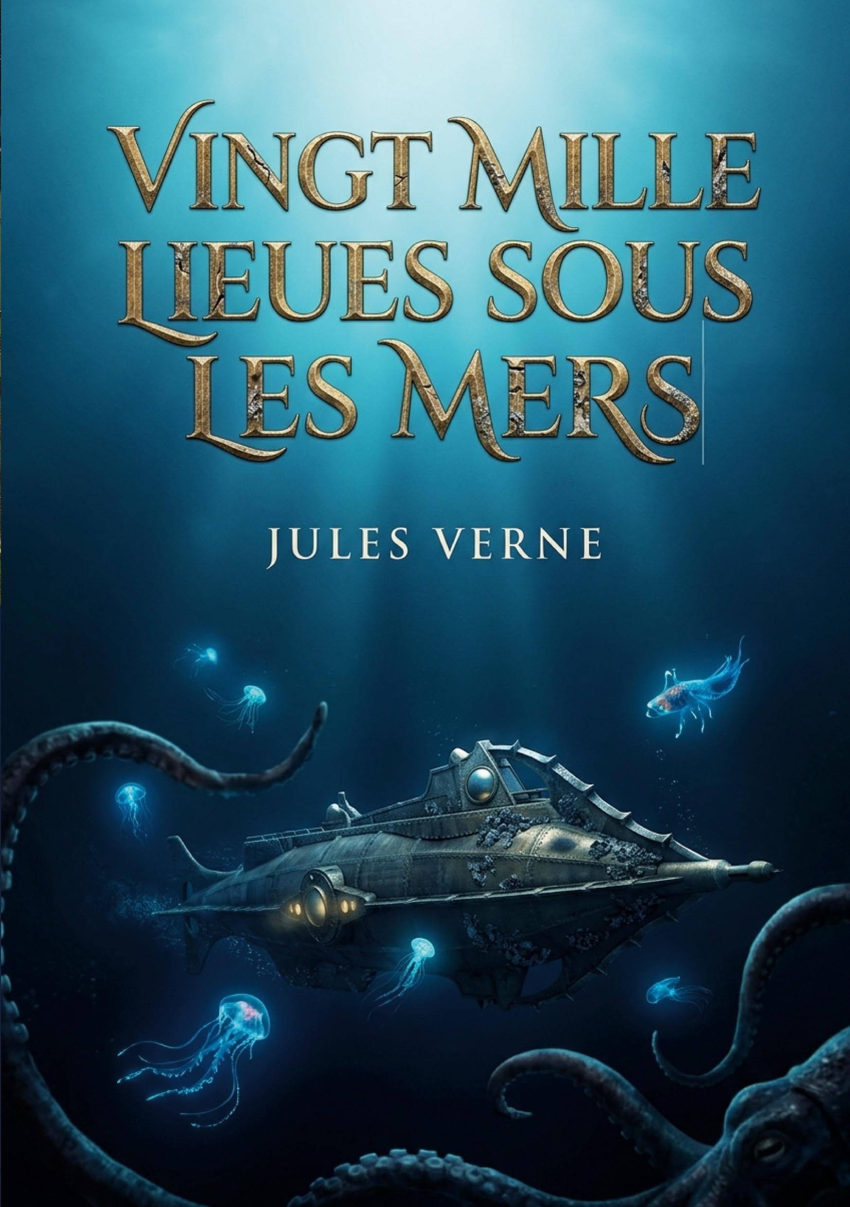 Vingt mille lieues sous les mers: Les aventures sous marines du professeur Aronnax à bord du Nautilus, un récit de science fiction classique par Jules Verne.