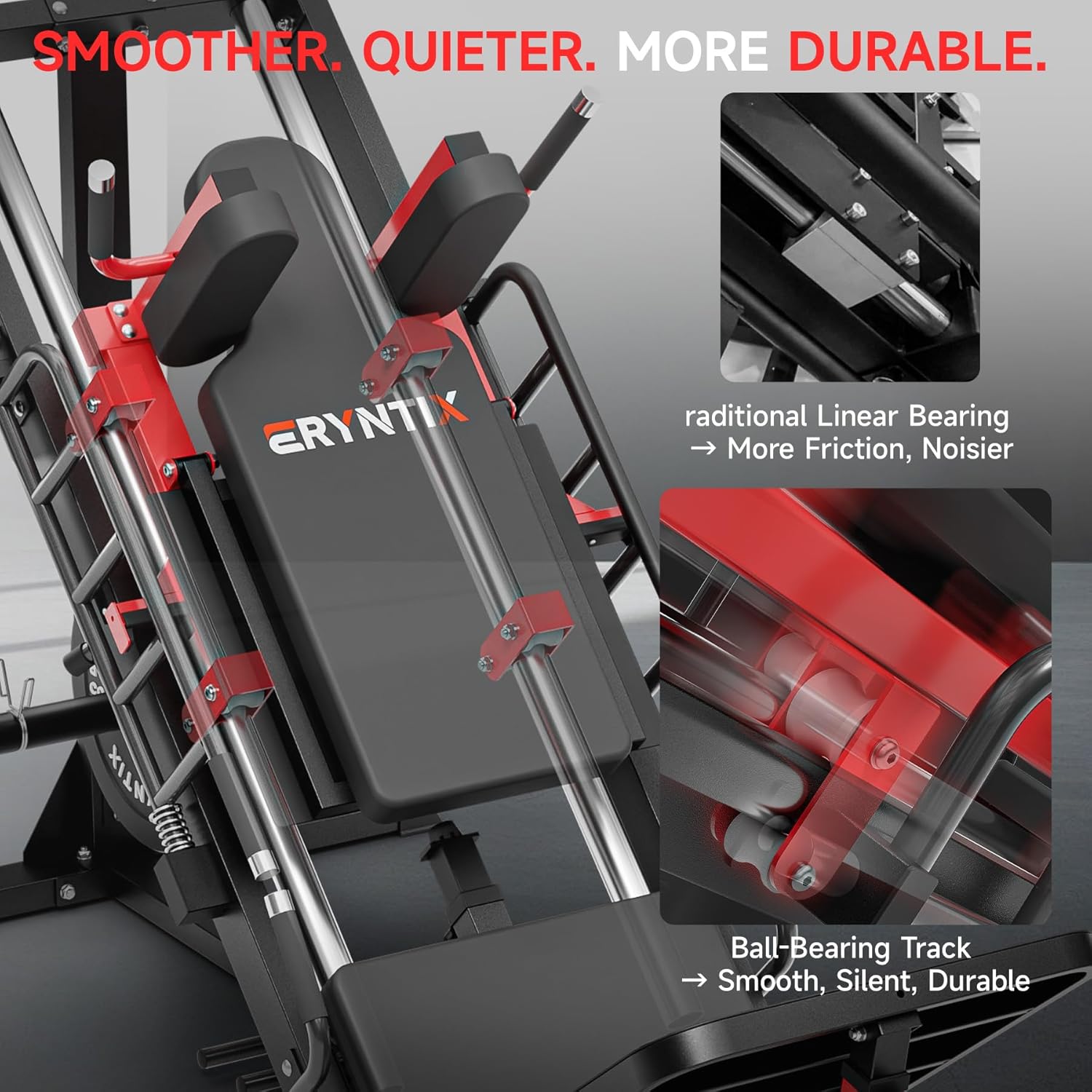 Leg Press Hack Squat Machine Combo, 45° Leg Exercise Machine ,Lower Body Special with Weight Storage for Quads, Hamstring, Glutes, Calves, Compact Home Gym Leg Day Equipment