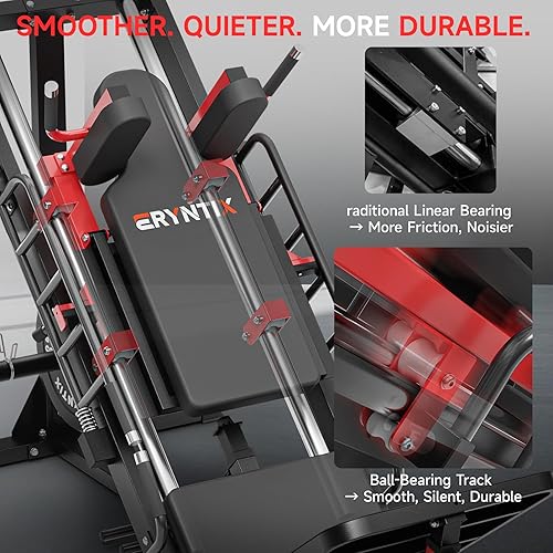 Miniatura 3 de Combo de máquina de sentadillas para prensa de piernas, máquina de ejercicio de piernas de 45, especial para la parte inferior del cuerpo con