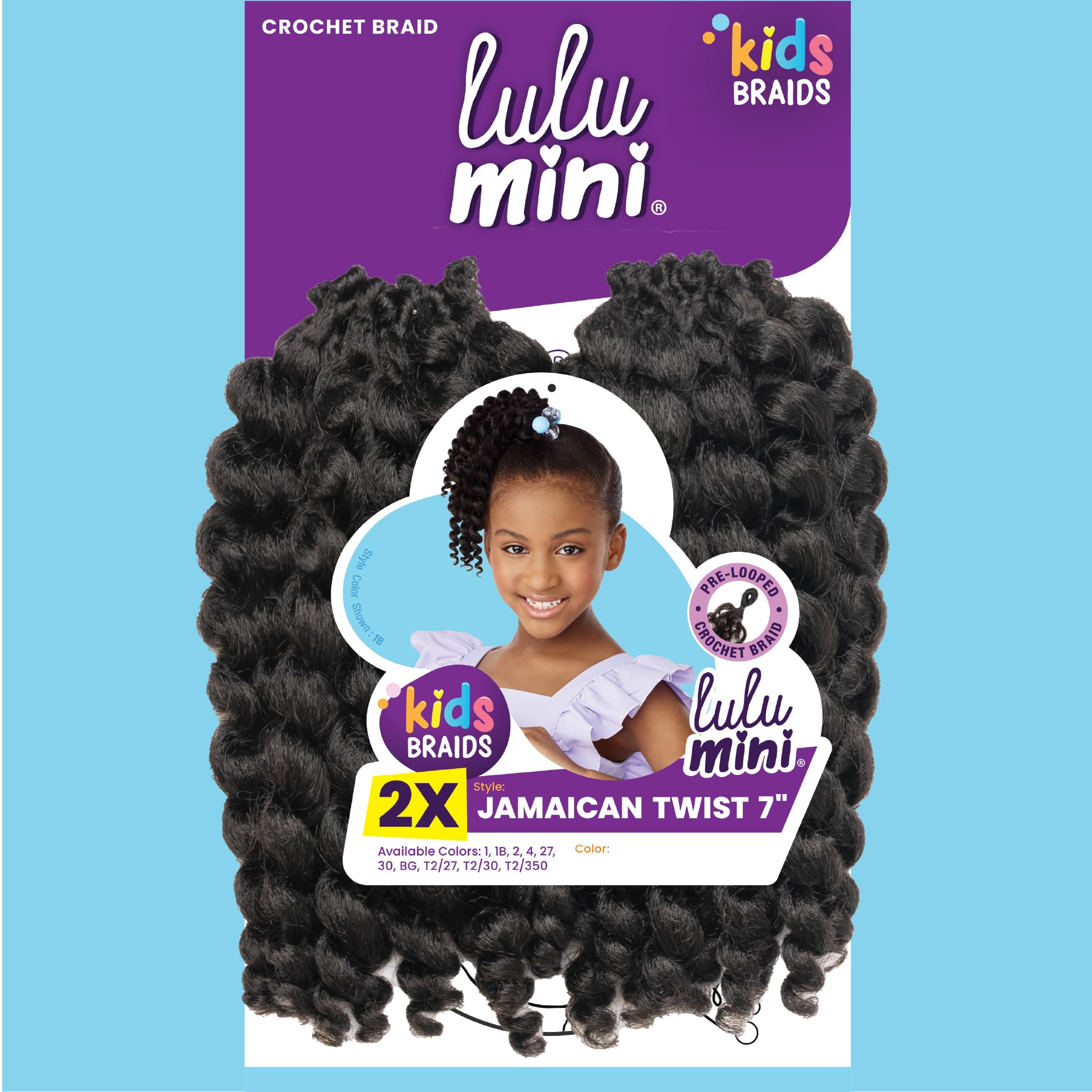 Amazon.com : Sensationnel Lulumini Crochet Kids Braids-2X Jamaican