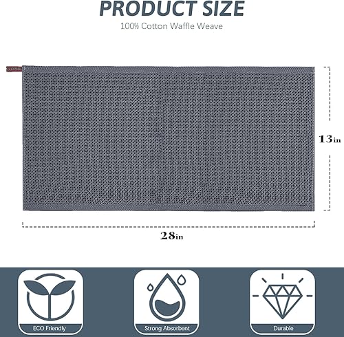 Miniatura 2 de Nialnant Toalla de cocina 100% algodón, suave, absorbente, de secado rápido, paños de cocina para secar platos, trapos de limpieza, varios colores