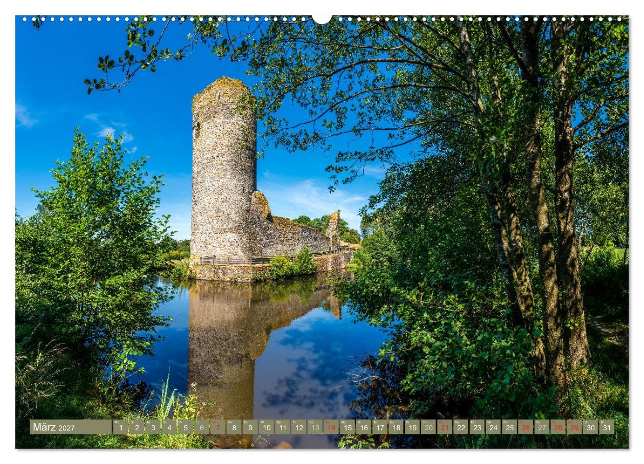 CALVENDO - Burgen in Rheinland-Pfalz (Wandkalender 2027 DIN A2 quer), Monatskalender: Eine Auswahl der schönsten Burgen und Festungen in Rheinland-Pfalz. (Querformat)