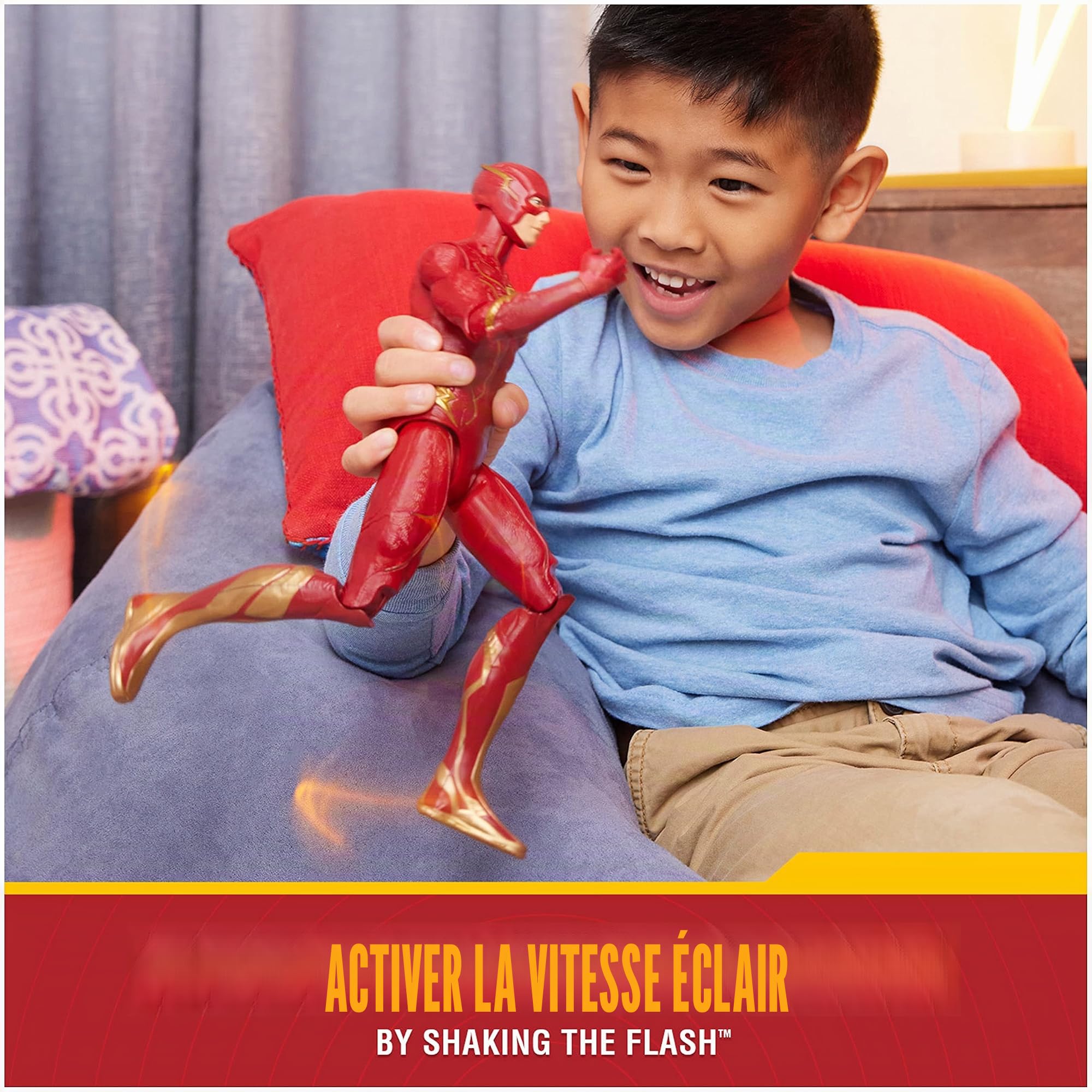 DC Comics, Speed Force The Flash Figurine d'action de 30,5 cm, lumières et plus de 20 sons, le film Flash à collectionner, jouets pour enfants pour garçons et filles à partir de 4 ans