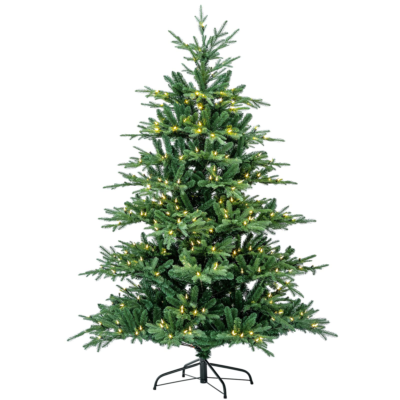 SINTEAN 7FT Prelit Christmas Tree, Lifelike Aspen Fir Artificial
