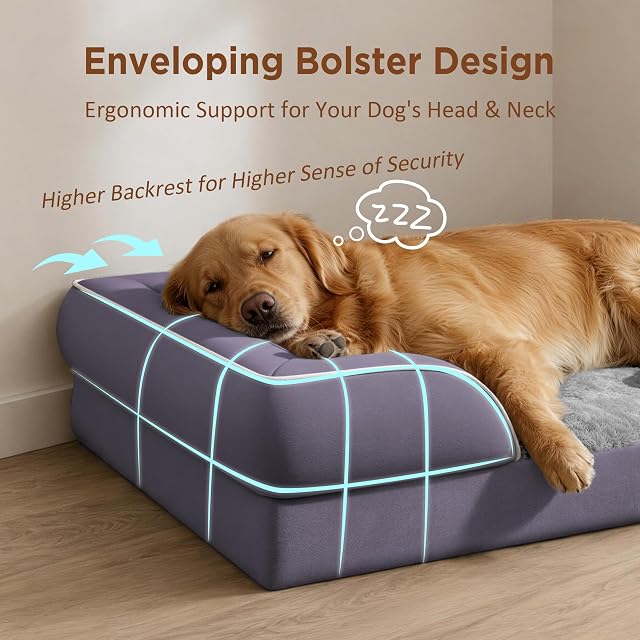 Foto 3 de 8 de Comfort Expression Camas Grandes para Perros, Impermeables, ortopédicas, de