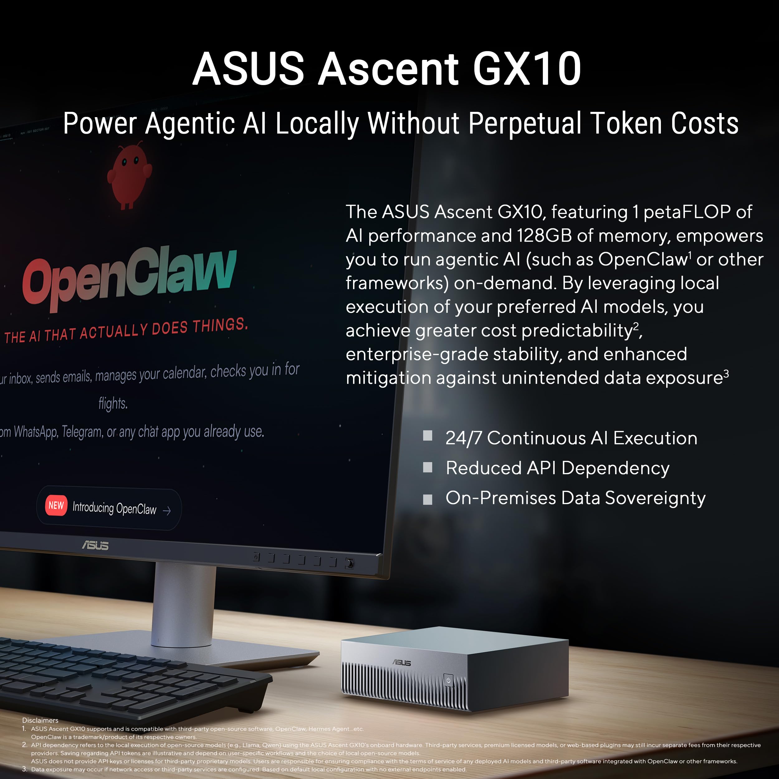 Asus Ascent GX10-GG0010BN Desktop AI Computer - ARM Cortex X925