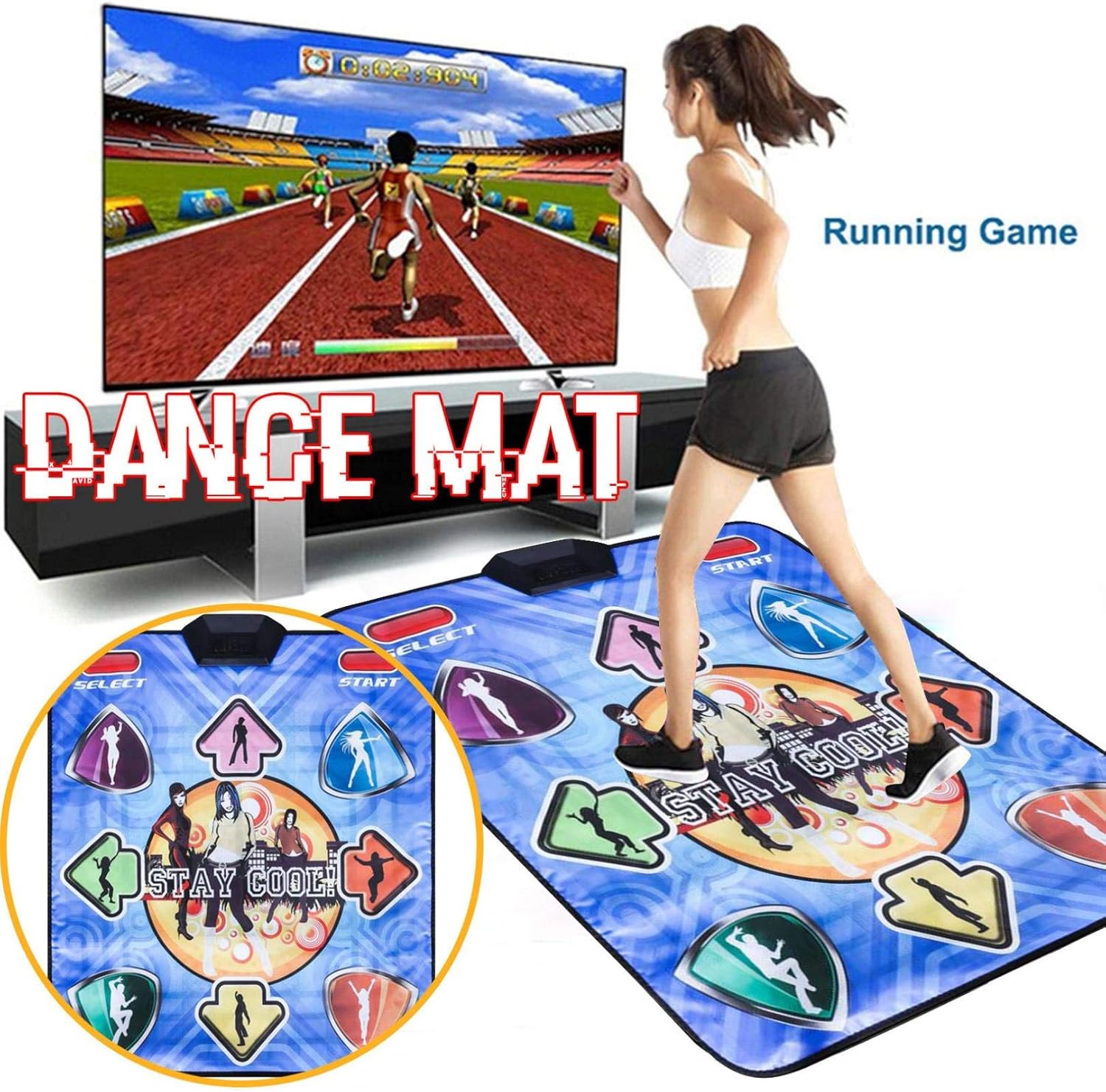 USB Wired Computer Dance Mat Computer Dance Mat for Adults and Kids Yoga Game Cover