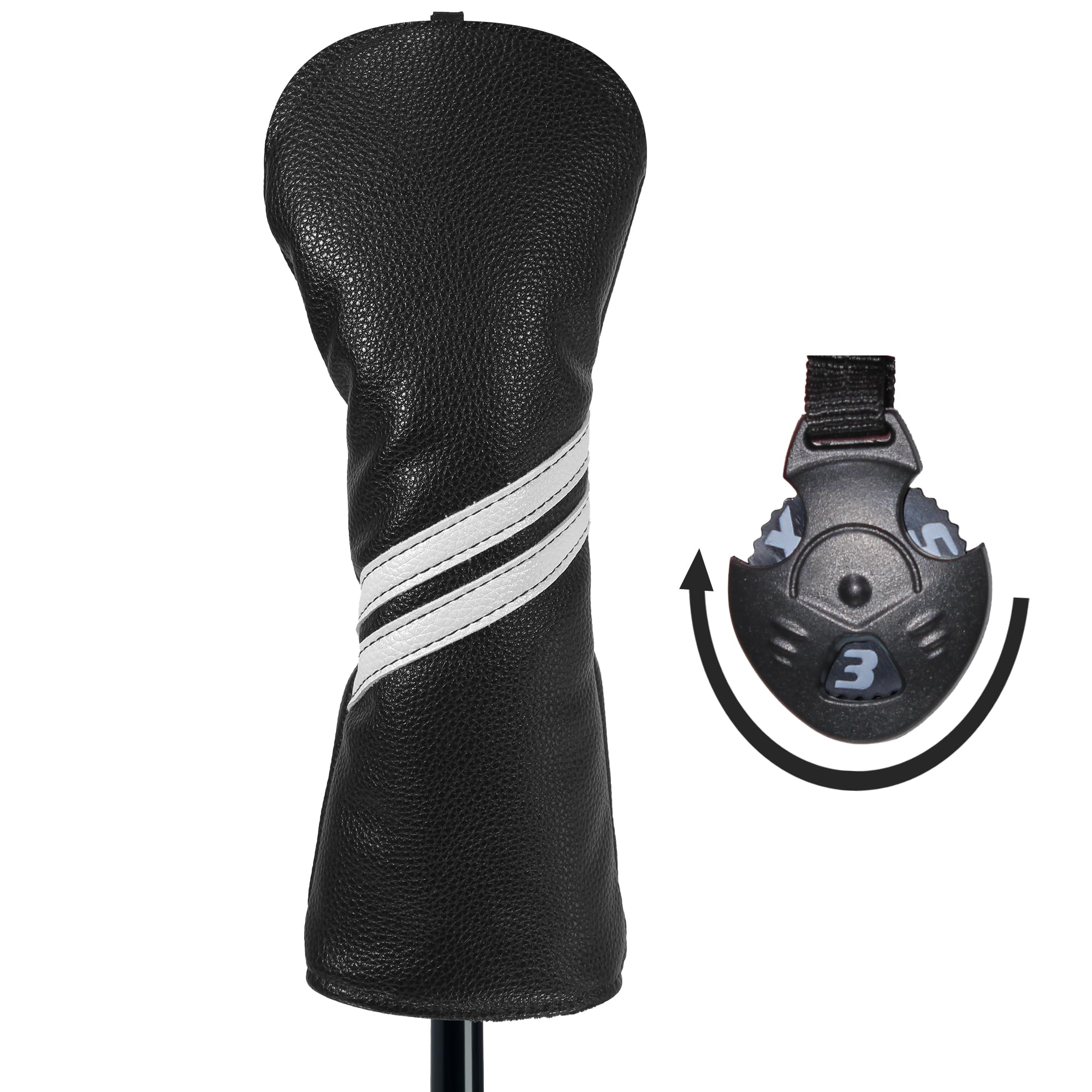 Golf Club Head Covers - 4pcs or 1pc Golf Accessories Club Covers Set for Woods and Driver Fairway Hybrids with Interchangeable Tags