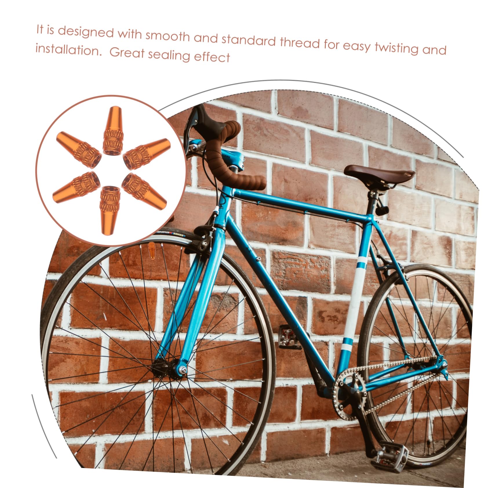 ifundom 6Pcs Alloy Bike Valve Caps Durable Dust Covers for Road Bikes Easy Installation with Standard Thread Stylish Accessory for Bicycle Enthusiasts