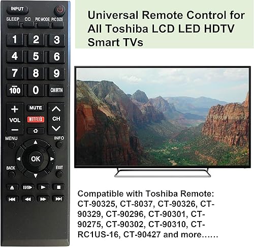 Miniatura 3 de Mando a distancia universal para todos los televisores Toshiba, LCD, LED, Smart y 4K. No necesita configuración.
