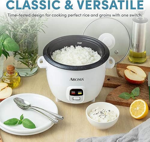 Vista 10 de Aroma Housewares Arroz y cereales de 1.5 cuartos (ARC-363NGB), negro, 6 tazas cocidas / 3 tazas sin cocinar