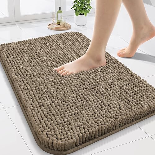 Miniatura 91 de Arotive Alfombras de Baño 30x20, Alfombras de Baño de Chenilla Shaggy Extra Suaves y Absorbentes, Lavables a Máquina con Respaldo de Goma