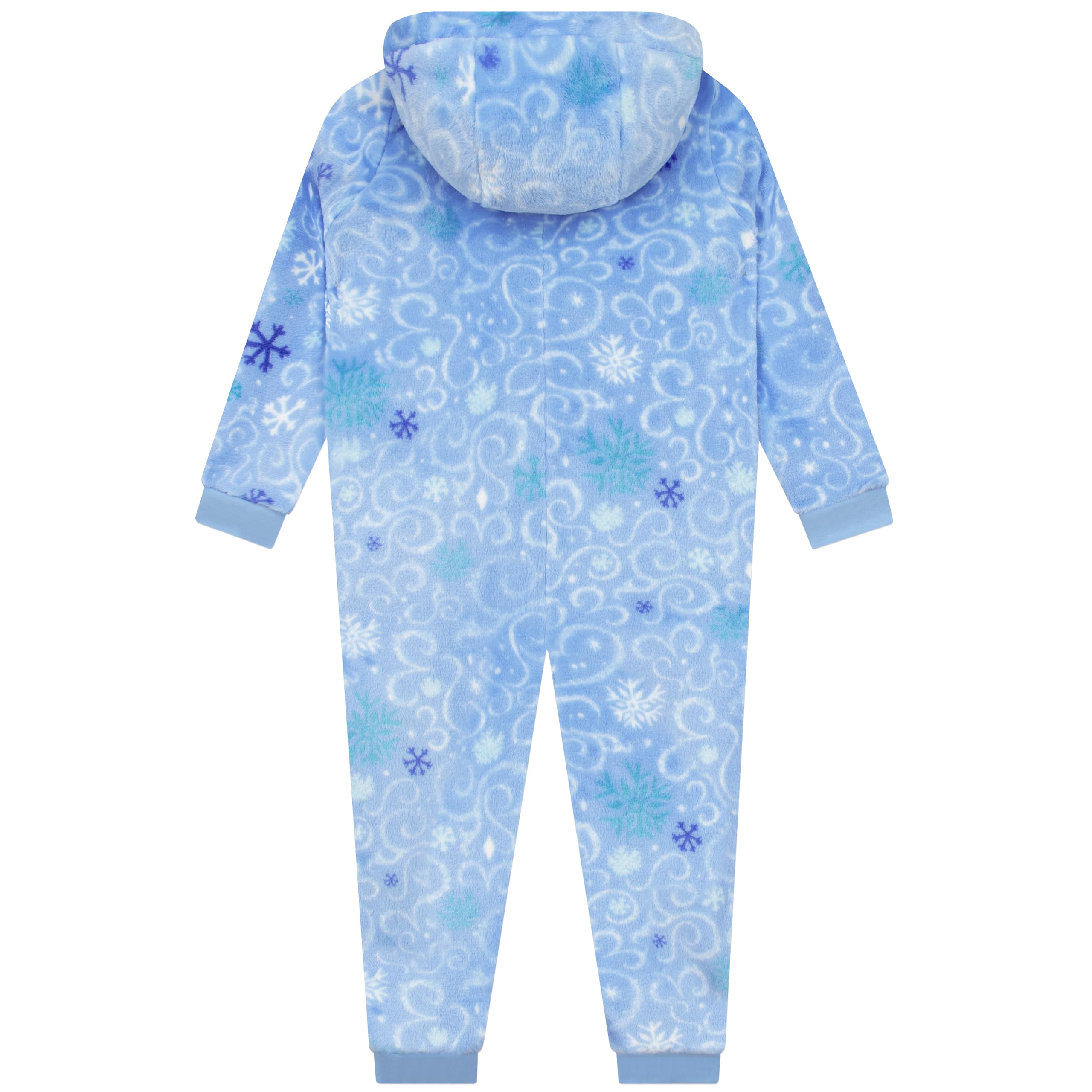 Disney Frozen Onesie Mädchen, Kuscheliger ELSA Schlafanzug Mädchen, Fleece Schlafoverall Kinder, Anna & ELSA Onesie Kinder Für Winter