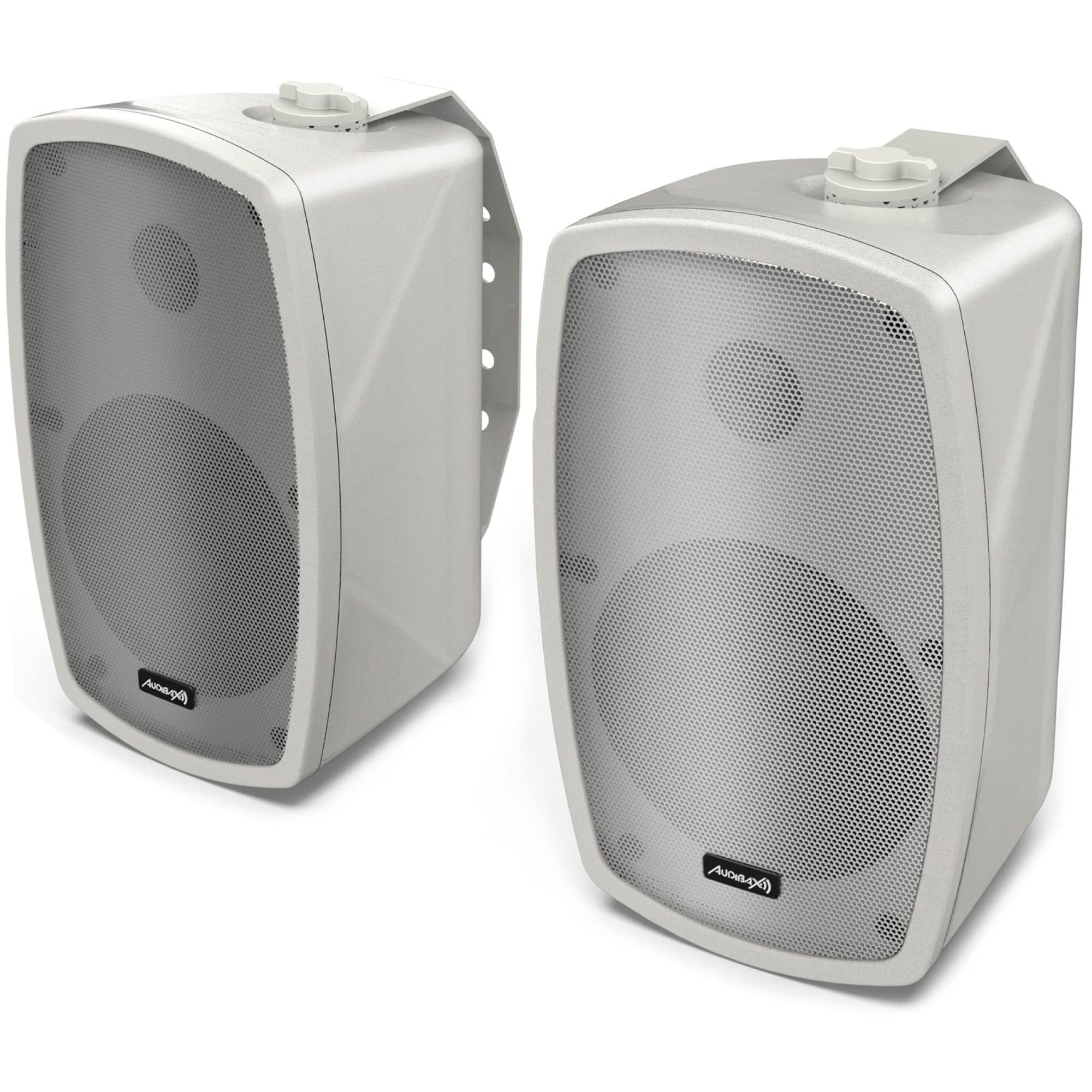 Audibax Ambiente 5 Bianco - Diffusori Passivi da Scaffale HiFi - Coppia di Altoparlanti Stereo a 2 Vie - potenza Continua di 30W - Montaggio a Parete Incluso - Altoparlanti con Woofer da 5,25"