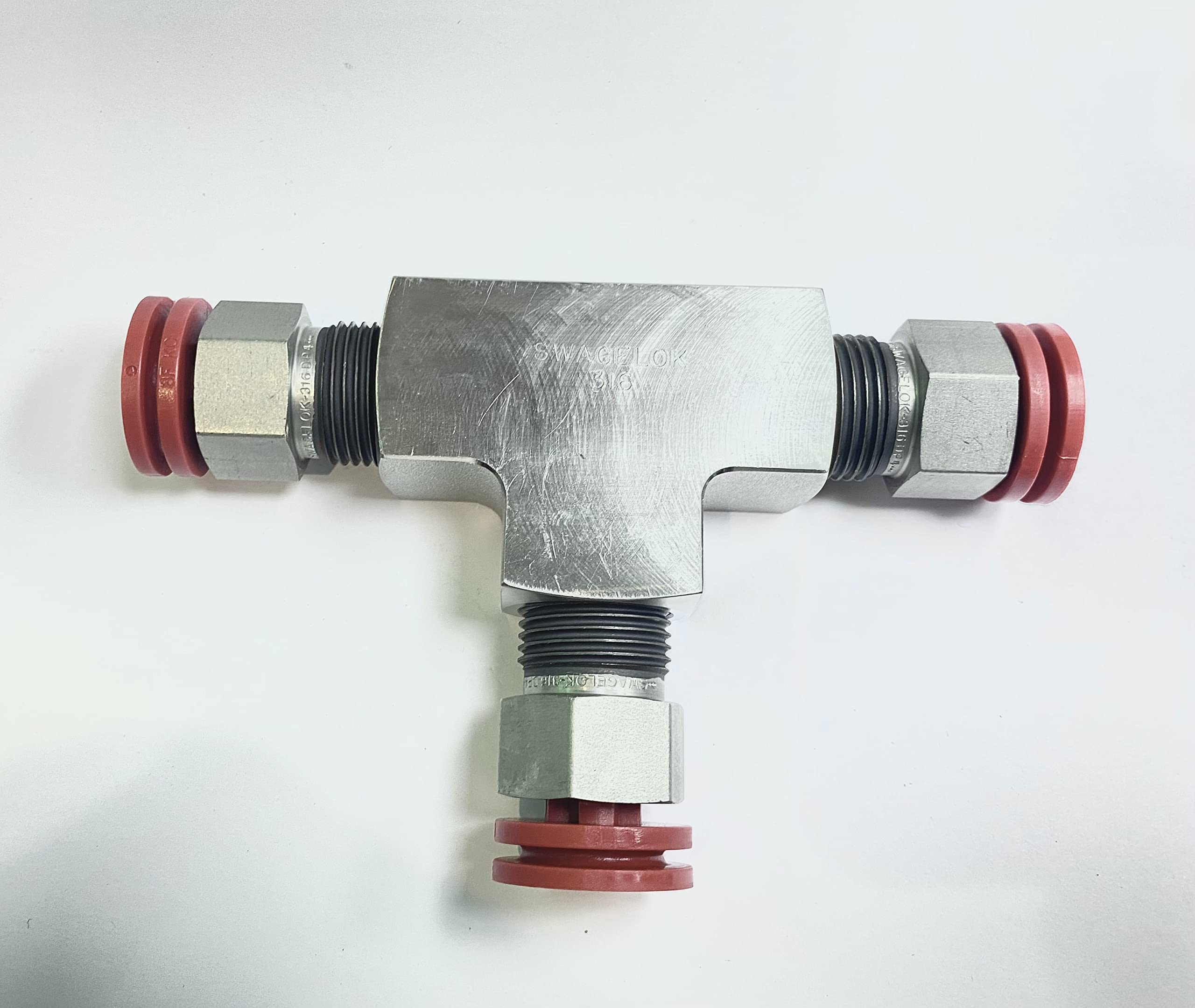 Swagelok SS-8FK0-3, Stainless Steel 316 Medium Pressure Tube Fitting, Union Tee, 1/2 in. Tube OD…