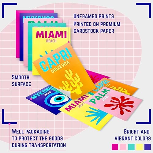 Vista 4 de 97 Decor Decoración de Habitación Estética Preppy - Arte de Pared Preppy, Pósteres Preppy Decoración Maximalista, Imágenes Preppy Impresiones