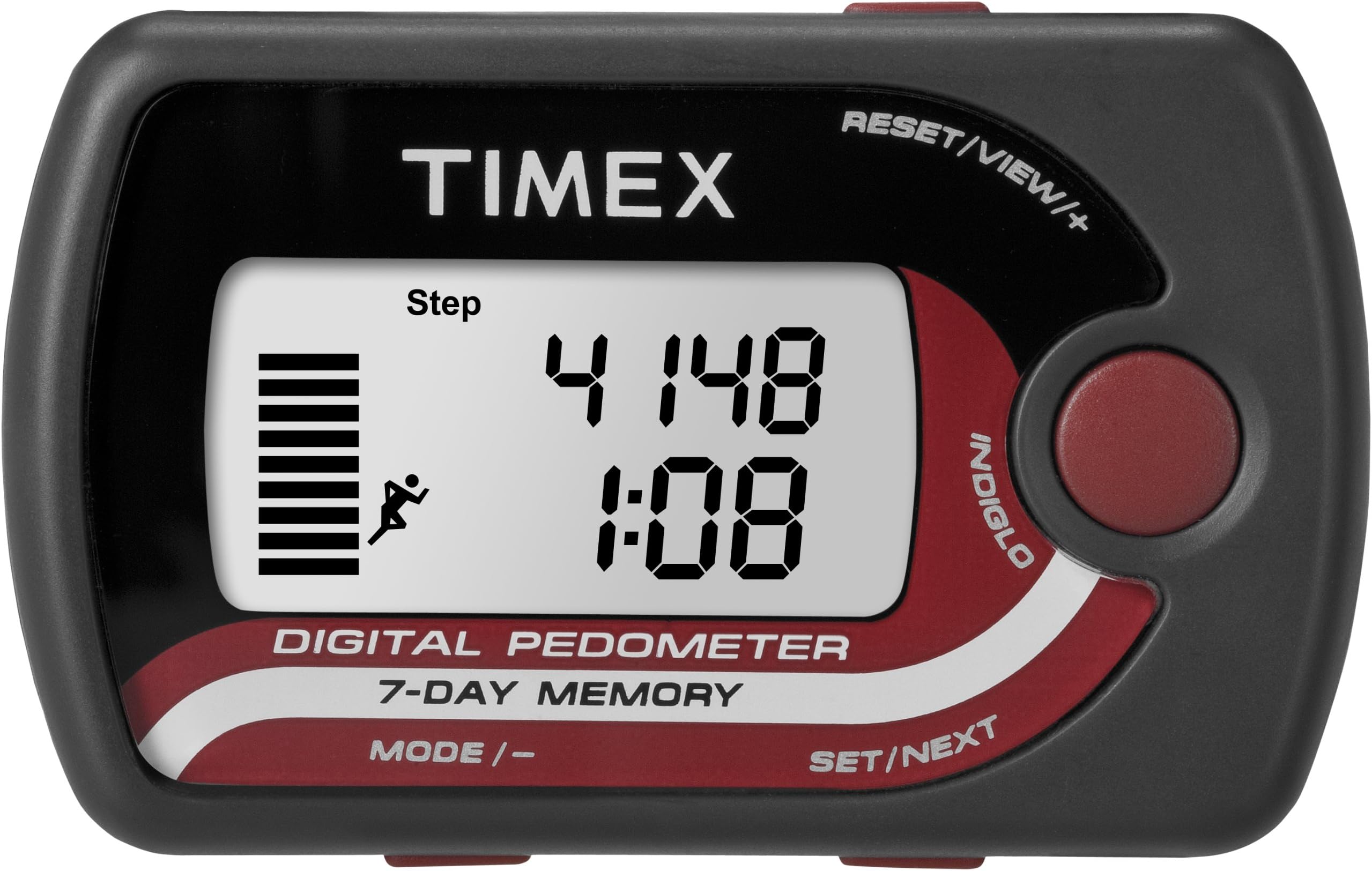 Timex T5K632 Pedometer Accelerometer Gray/Black/Red