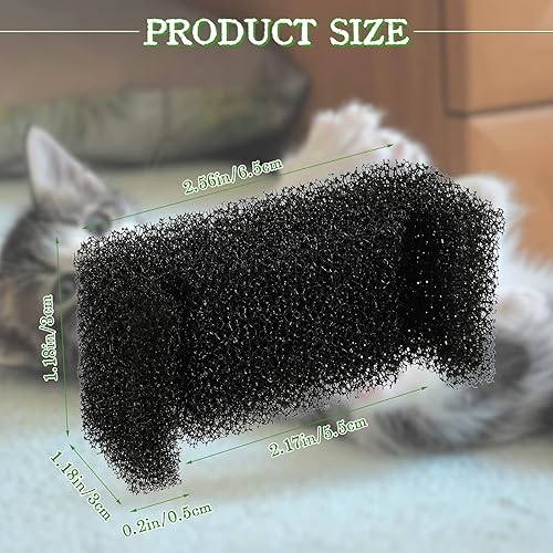 Miniatura 7 de Outus Filtro de esponja para fuente de agua de gato, repuesto para beber, esponja para beber, filtro de espuma para fuente de perros y mascotas (8