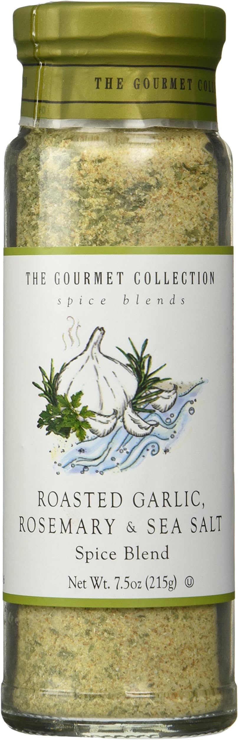 The Gourmet Collection Spice Blends Roasted Garlic, Rosemary & Sea Salt Blend - Rosemary Seasoning Salt for Cooking - Meat, Fish Vegetable Seasoning!