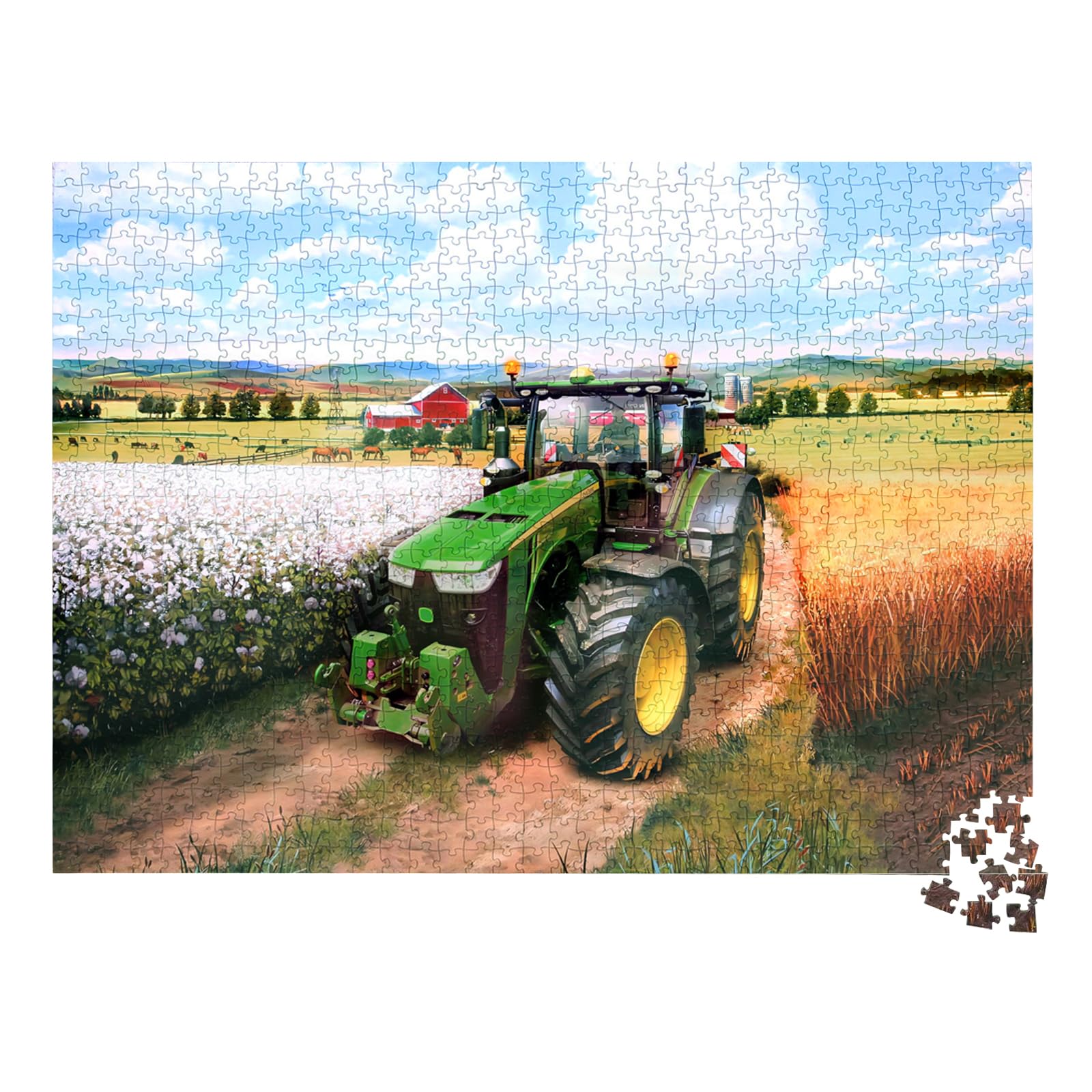 Jigso 1000 Piece Tractor ,Jigsaw Puzzle For Adults , Irregular Puzzle Pieces, Home Educational Games ,Family Fun Difficult