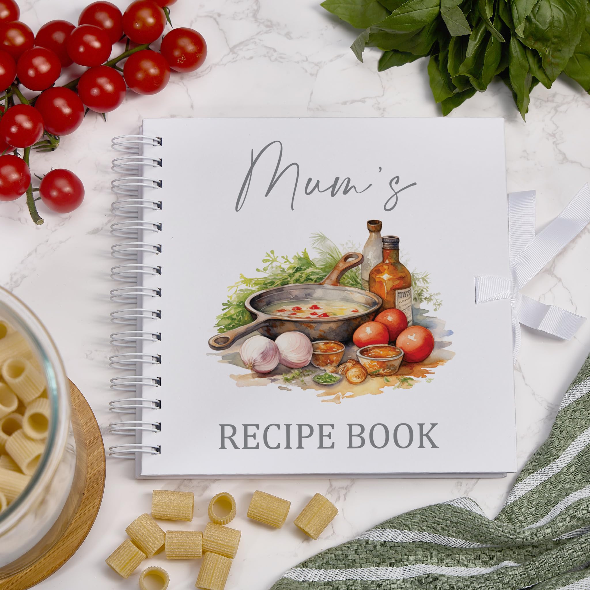 ukgiftstoreonline Personalised Any Name Recipe Book, 40 Sheets, 8"x8"