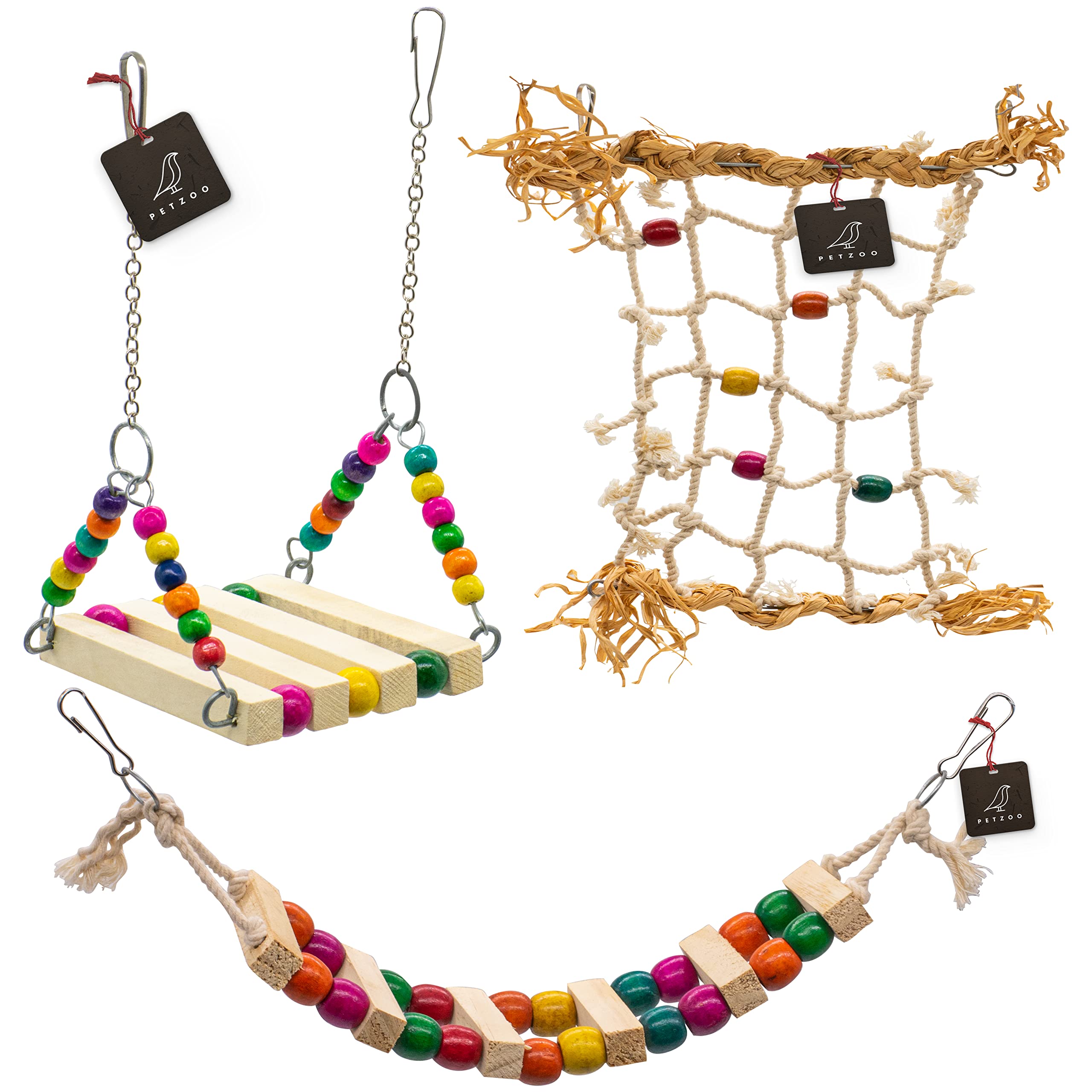 See full amazon price history chart for PETZOO Bundle of 3 Birds Toys Climbing Net & Swings PETZOO Bundle of 3 Birds Toys Climbing Net & Swings (B0BHJ11LT8) Amazon Price History, Amazon Price Tracker