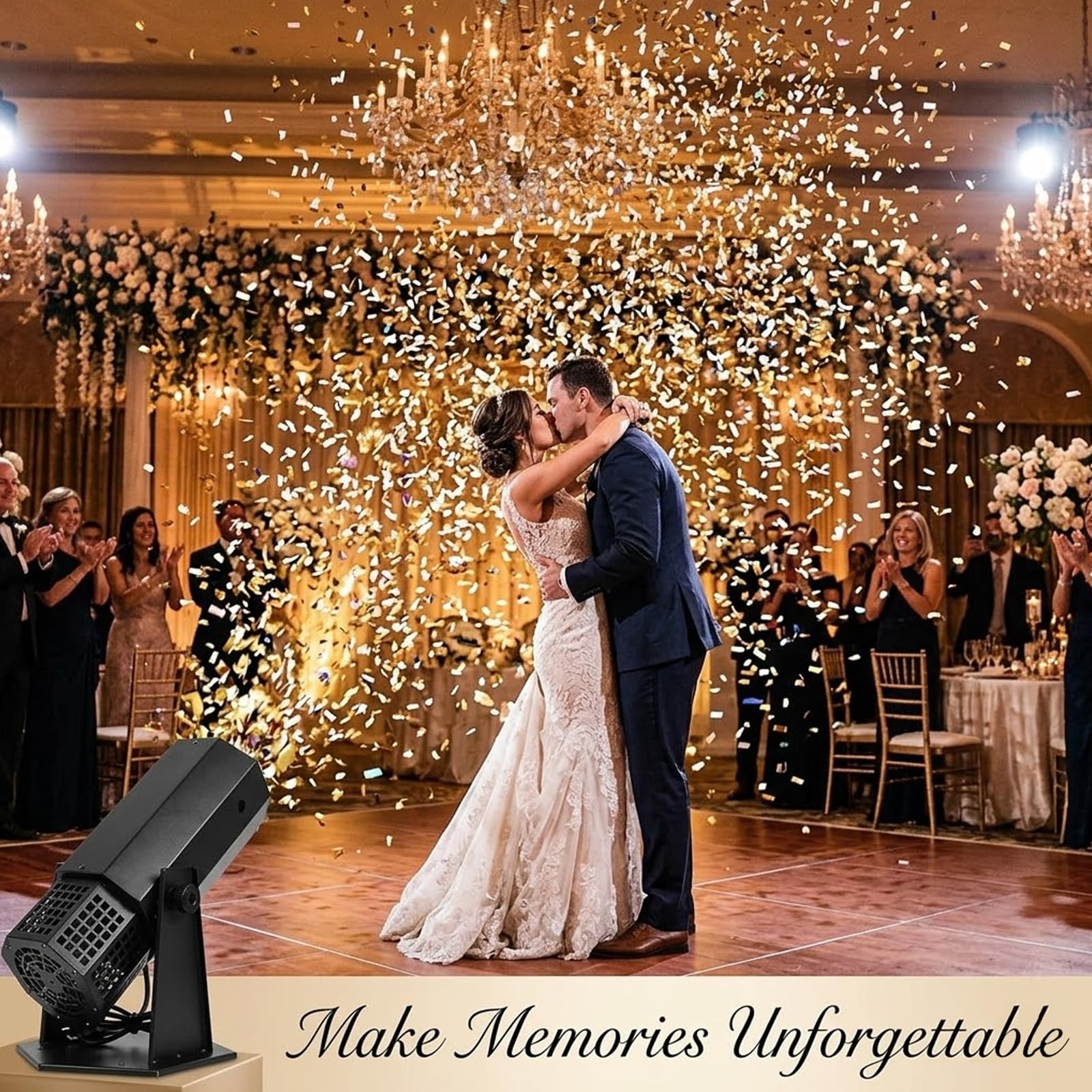 Konfetti-Maschine, professioneller elektrischer Konfetti-Launcher, DMX-Steuerung, digitale Konfettikanone mit Fernbedienung, Konfetti-Shooter für DJ-Party, Nachtclub, Hochzeit, Bühne, Konzert, Event