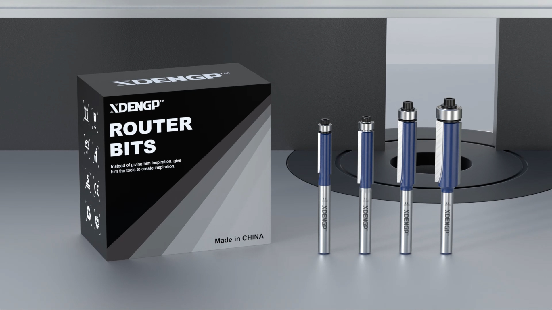 Image of Flush Trim Router Bits 1 /4 Inch Shank, 1 /4 Inch Cutting Diameter, 3 /4 Inch Cutting Height, Bottom Bearing Flush Straight Cut Trim Router Bit for Woodworking