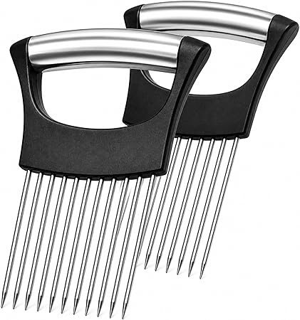 Onion Holder for Slicing (2 Pack) - Stainless Steel Vegetable