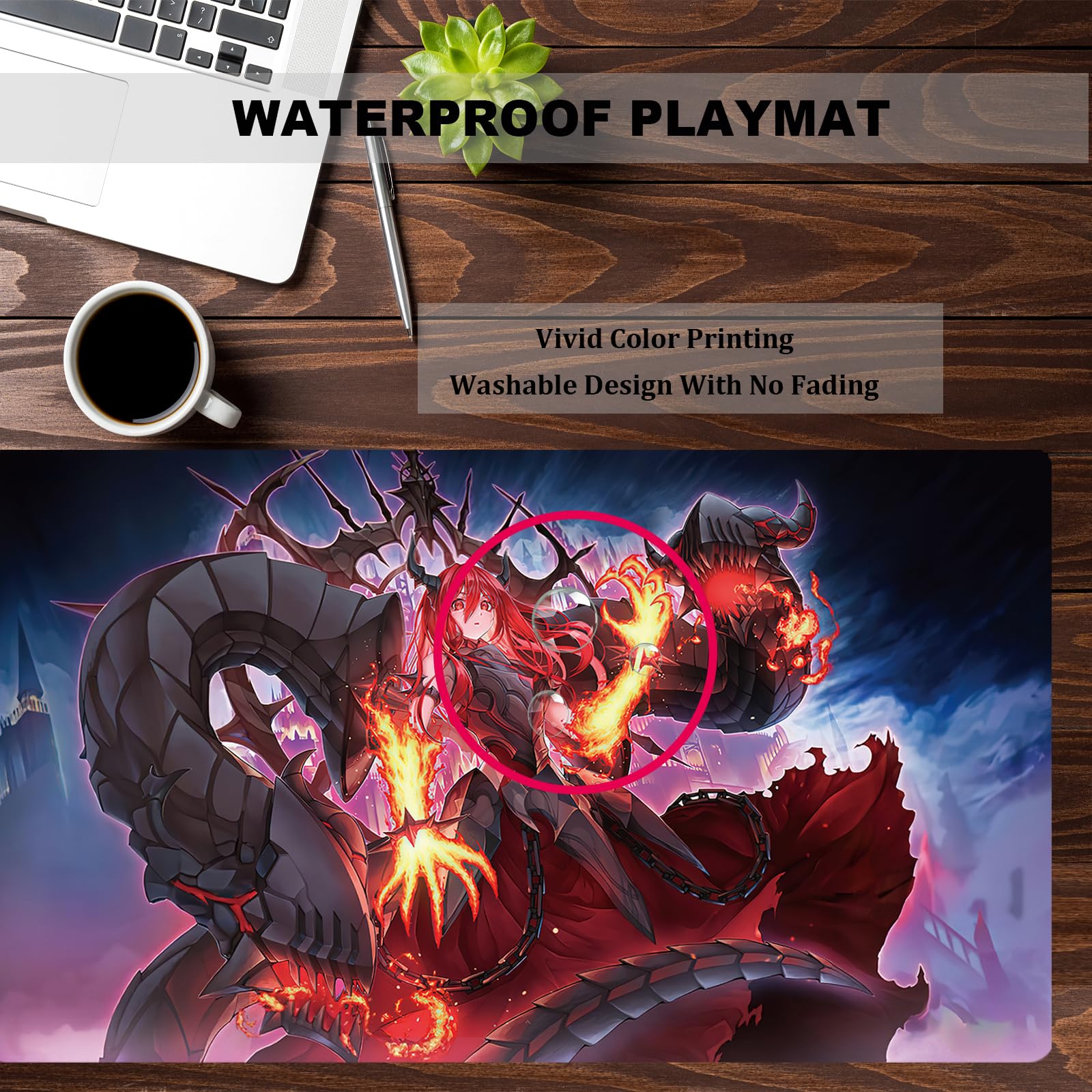 Amazon.com: Sabermaster Ygo Playmat - Card Rubber Mat Duel Mat Gaming  Competition Pad - Card Binder Deck