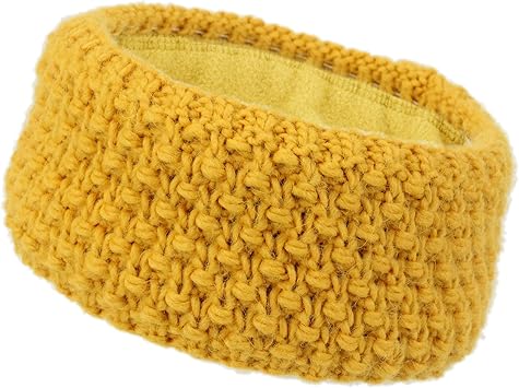 irisaa Hoofdband voor dames, gemaakt in de EU, elastische haarband voor  meisjes, oorwarmer gebreide hoofdband, grof gebreid gevoerd met zachte  fleece thermische binnenvoering, winter hoofdband, geel, One Size :  Amazon.nl: Kleding, schoenen