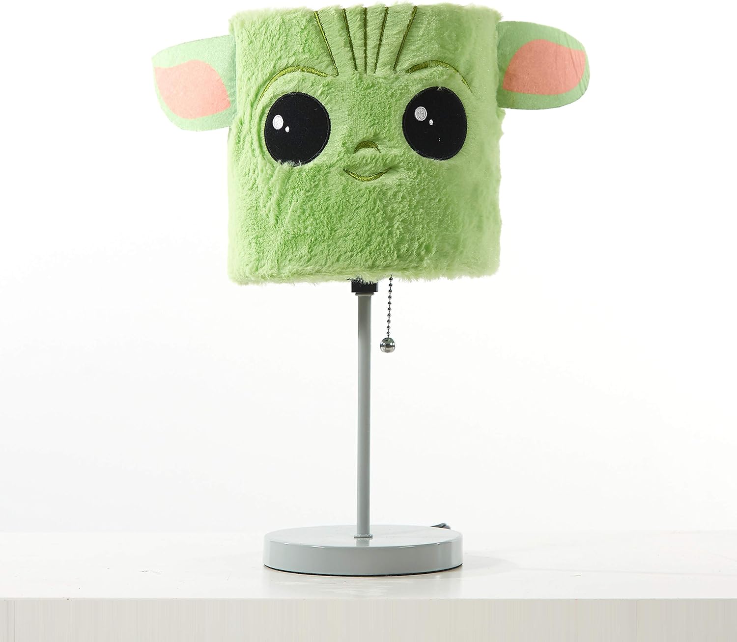 Star Wars The Mandalorian “The Child” Plush Shade Table Lamp ,Green Kids Bedroom & Playroom Lighting Décor