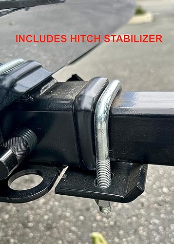 Miniatura 10 de MaxxHaul 50641 60 pulgadas x 20 pulgadas, 500 libras. Capacidad 2 en 1 Soporte de carga de montaje en enganche y 2 portabicicletas para receptor de