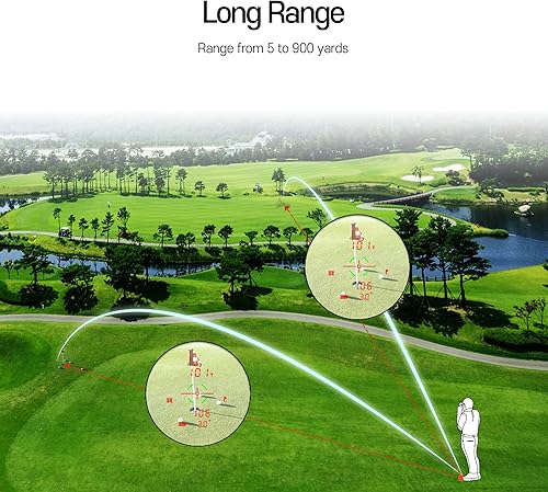 Miniatura 6 de TWOHIM Mini OLED Golf Rangefinder with Slope OLED Display Golf Rangefinder Flag Lock with Vibration Laser Rangefinders Fast Focus and Continuous