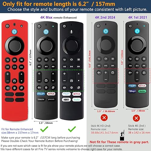 Miniatura 2 de Pinowu Funda de silicona para mando a distancia (2 unidades) para Firestick 4K Max (2), Toshiba, Insignia, Pioneer, Omni (QLED) Series Fire TV Alexa
