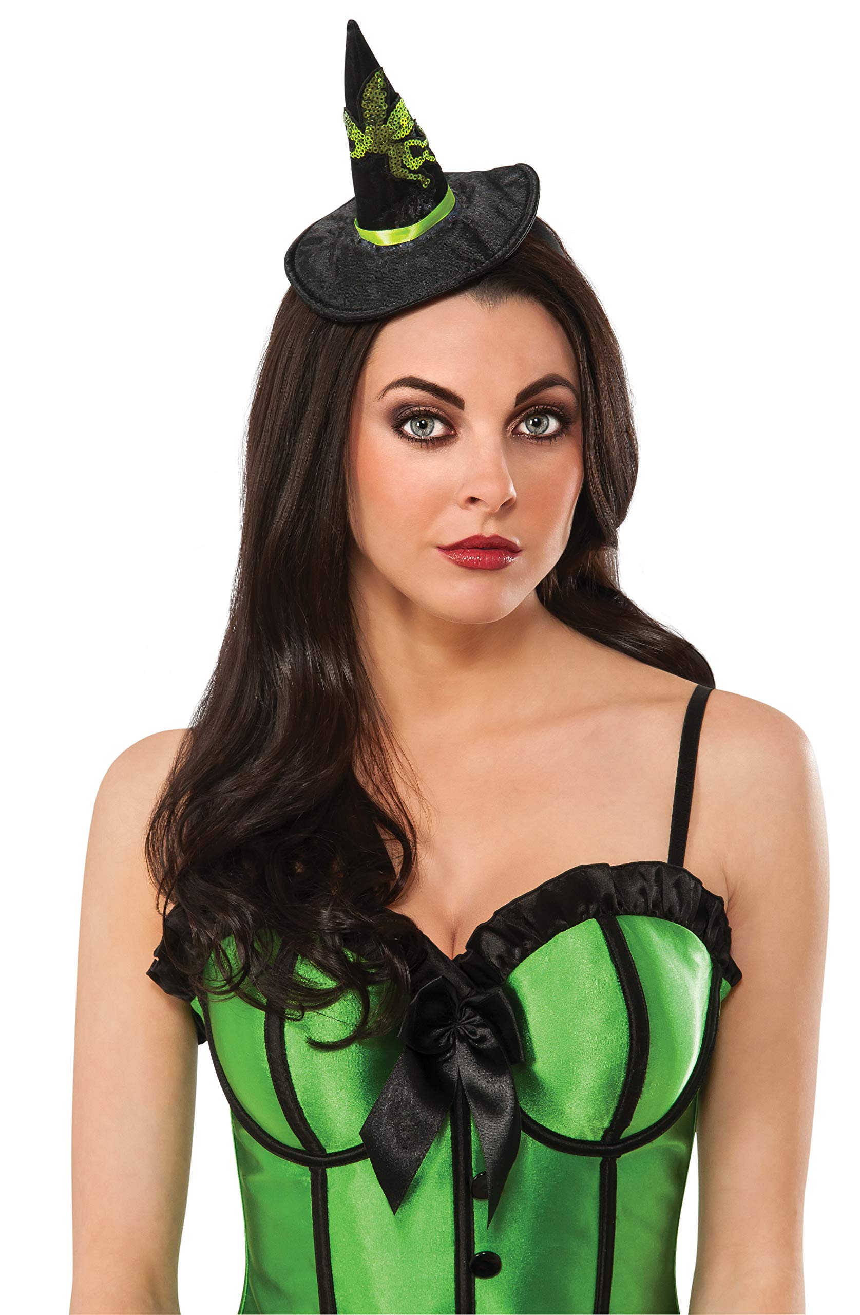 Rubie's Costume Co Women's Wizard of OZ Wicked Witch of The West Hat Headband, Black/Green, One Size
