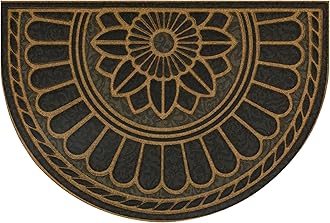 Swirl Style Casual Ornamental Charcoal 2' X 3' All Weather Outdoor Door Mat Perfect for Porch, Garage
