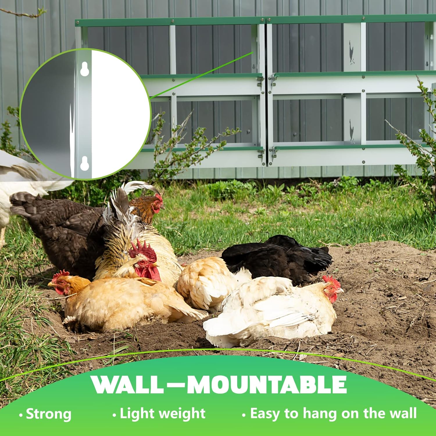 Chicken Nesting Boxes, 8 Hole Nesting Box for Laying Eggs, Heavy Duty Metal Nest Boxes for Chicken and Poultry to Collect Eggs, Chicken Laying Boxes Hens Chicken Coop Box